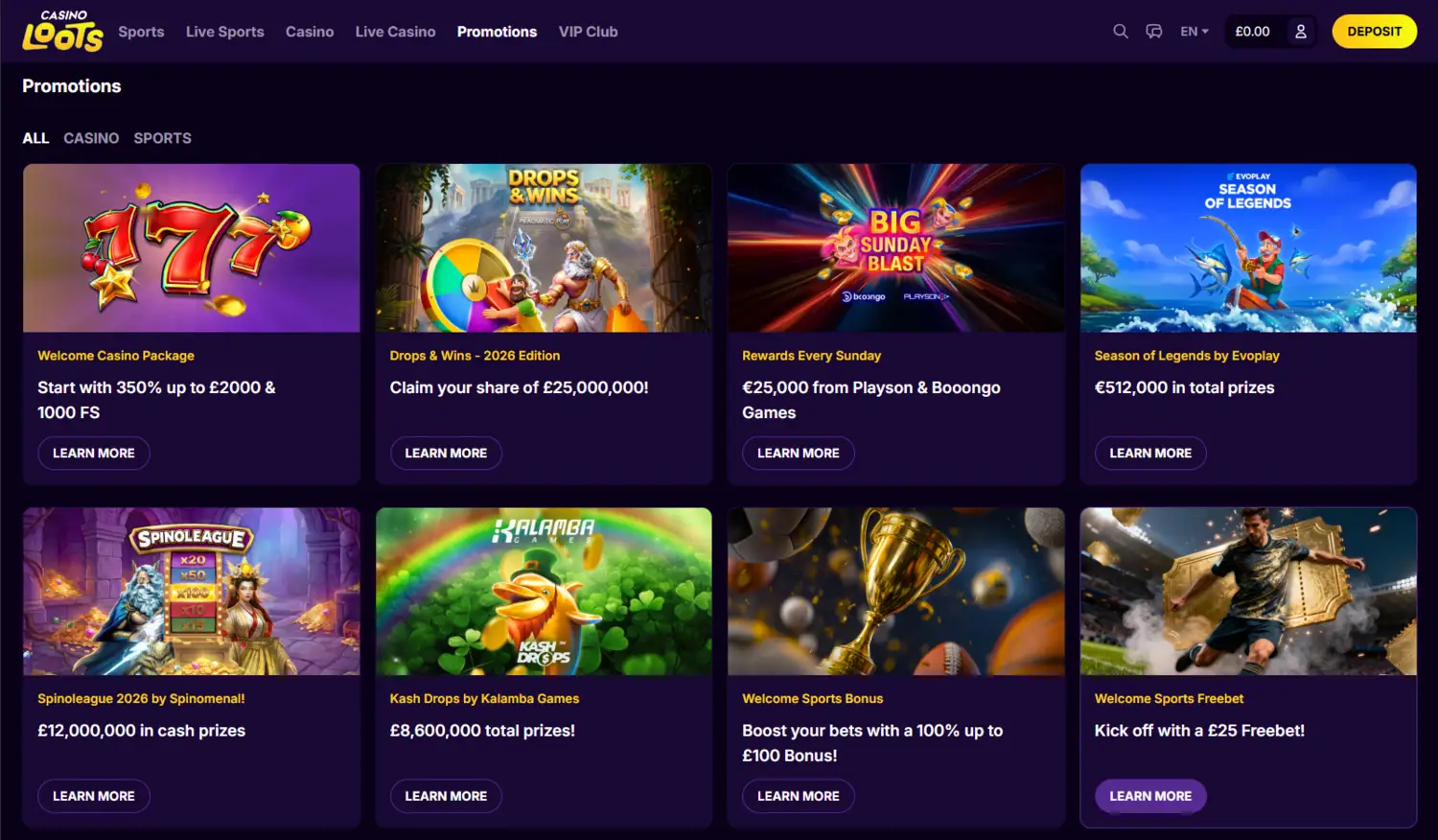 Casino Loots Promotions